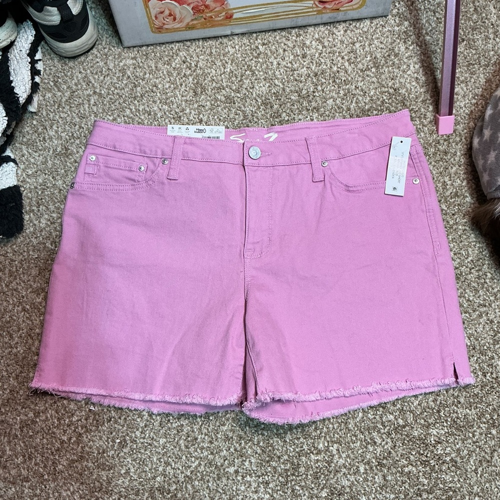 Seven7 Bubblegum Pink Denim Cutoff Shorts